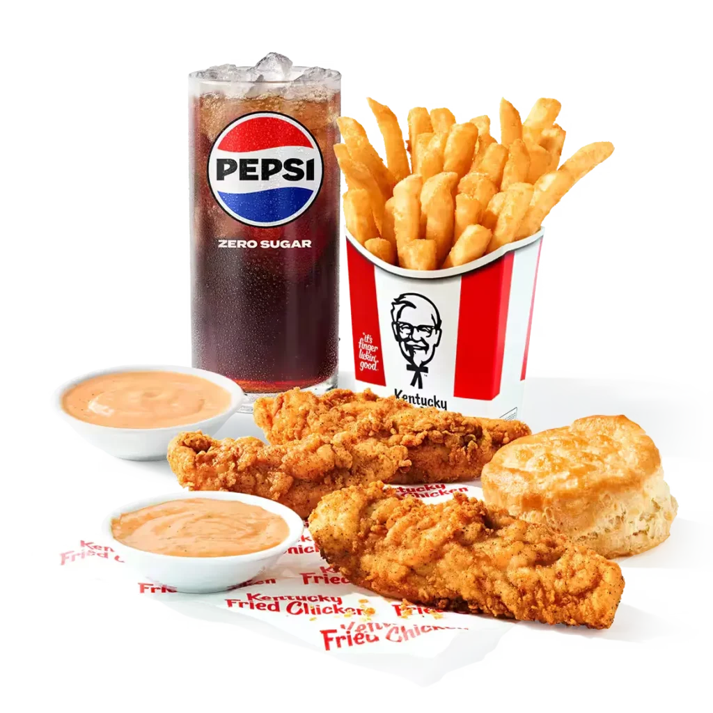 kfc tenders combos available in 3 4 5 pcs