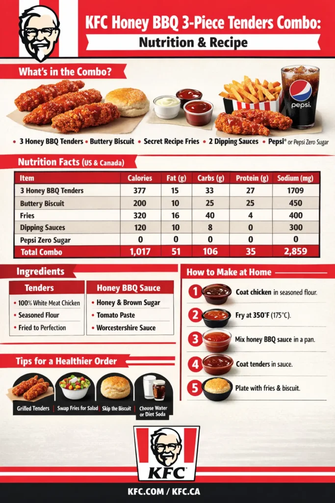 KFC Honey BBQ 3 pc. Tenders