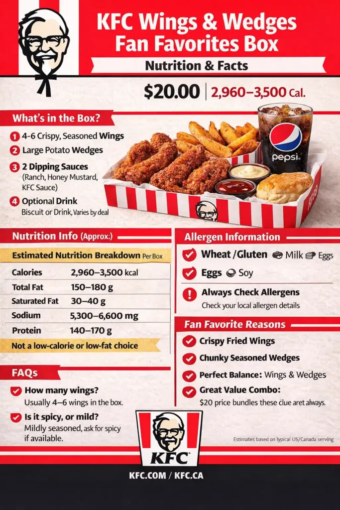kfc wings wedges fan favorites box