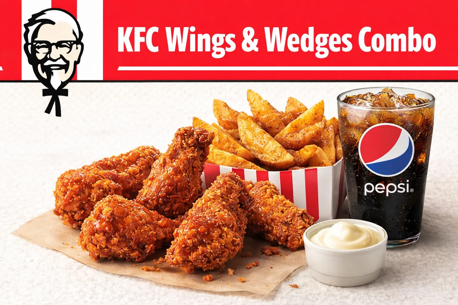 kfc wings and wedges combo prices